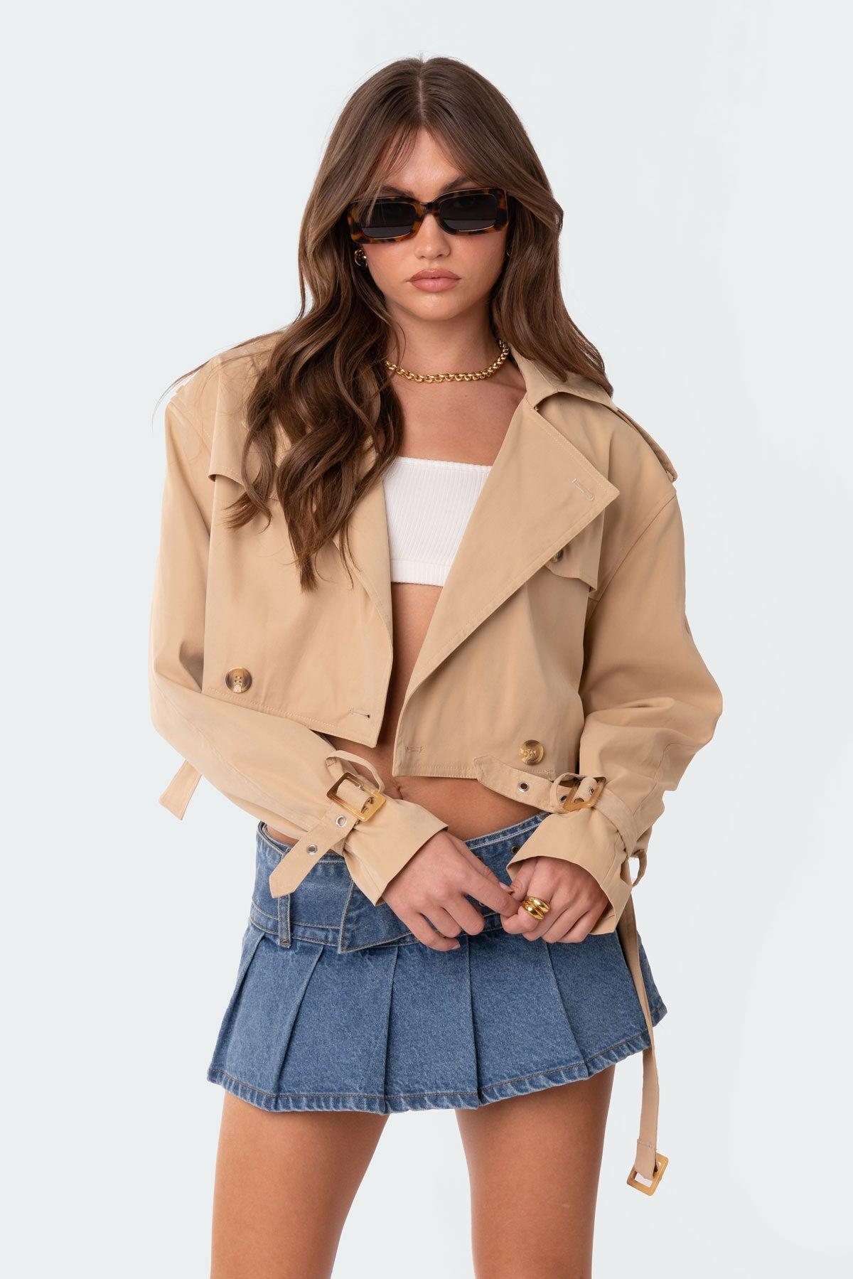 Shadow Cropped Trench Jacket Product Image