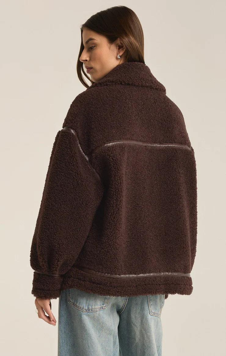 Z Supply Ari Sherpa in Dark Chocolate Product Image