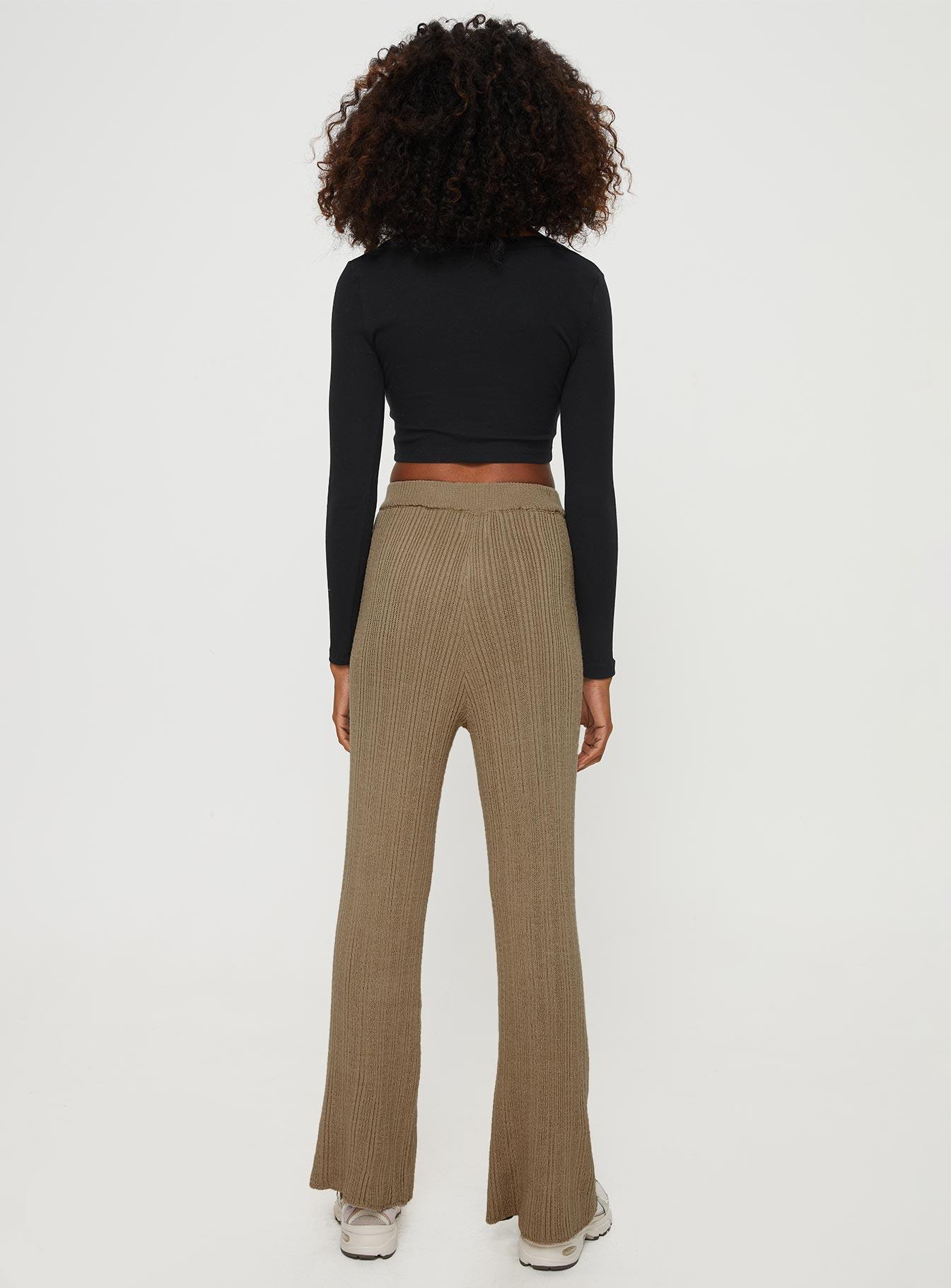 Lexie Knit Pants Beige Marle Product Image