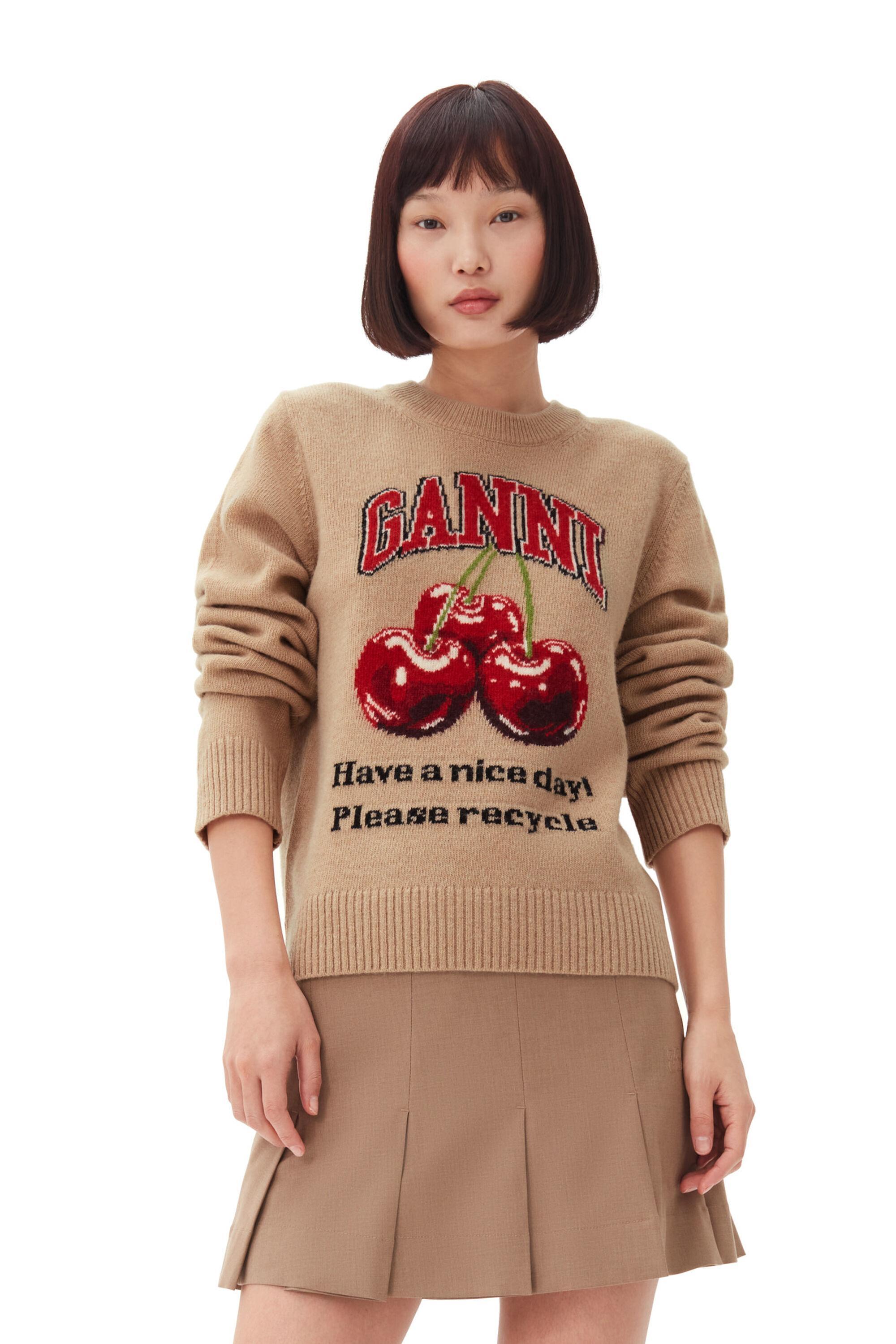 Camel Graphic Cherry Sweater Product Image