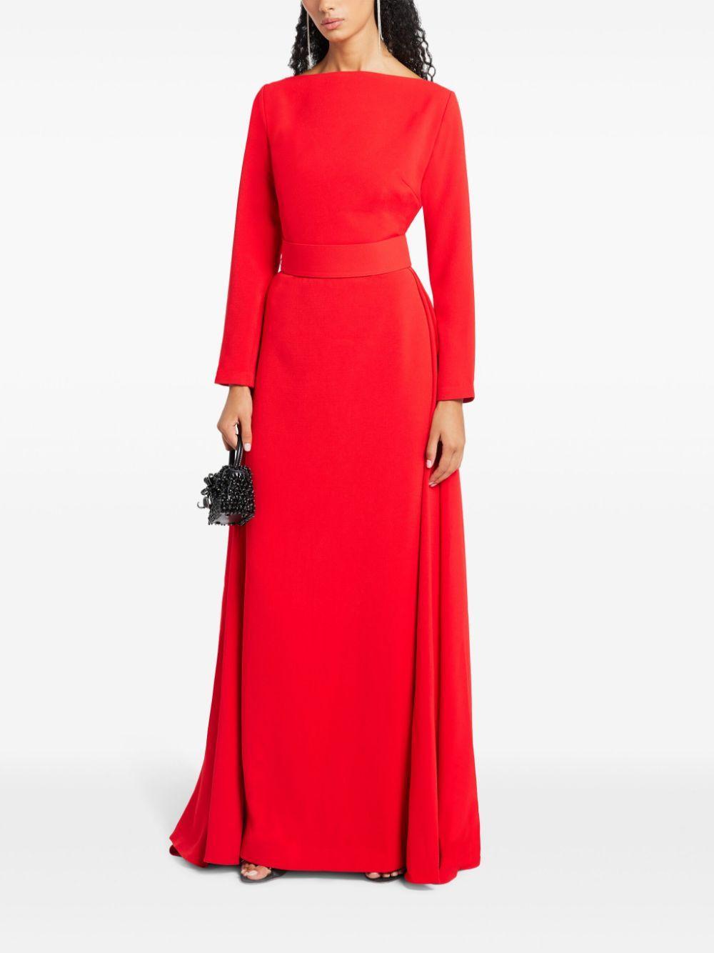 SOLACE LONDON Shayla Maxi Dress In Red Product Image