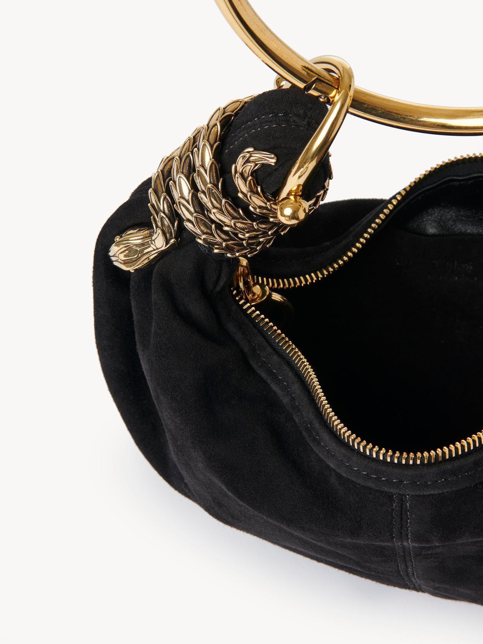 Small Bracelet hobo bag in suede leather Product Image