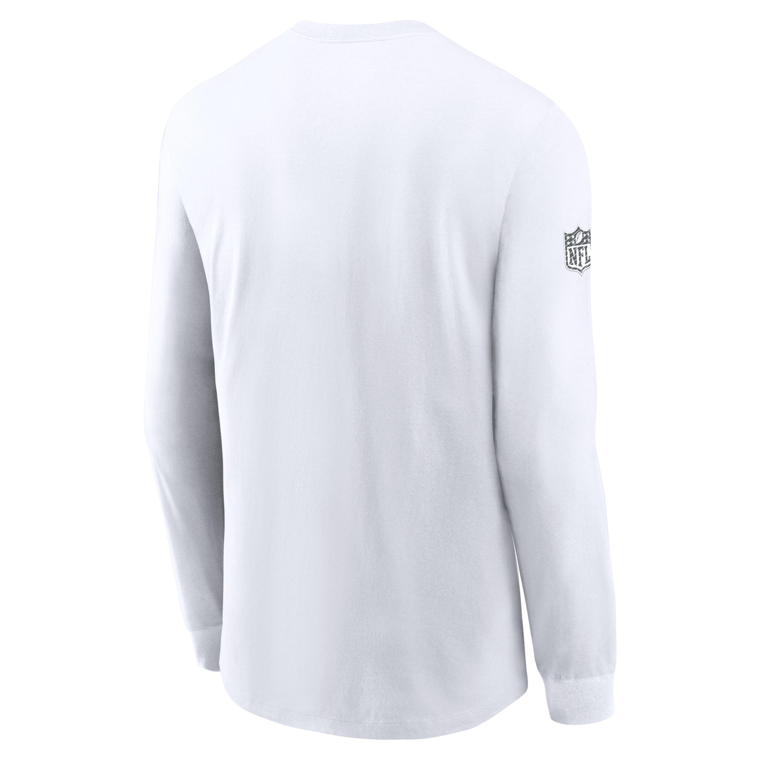 Nike Mens White Kansas City Chiefs Sideline Performance Long Sleeve T-Shirt Product Image