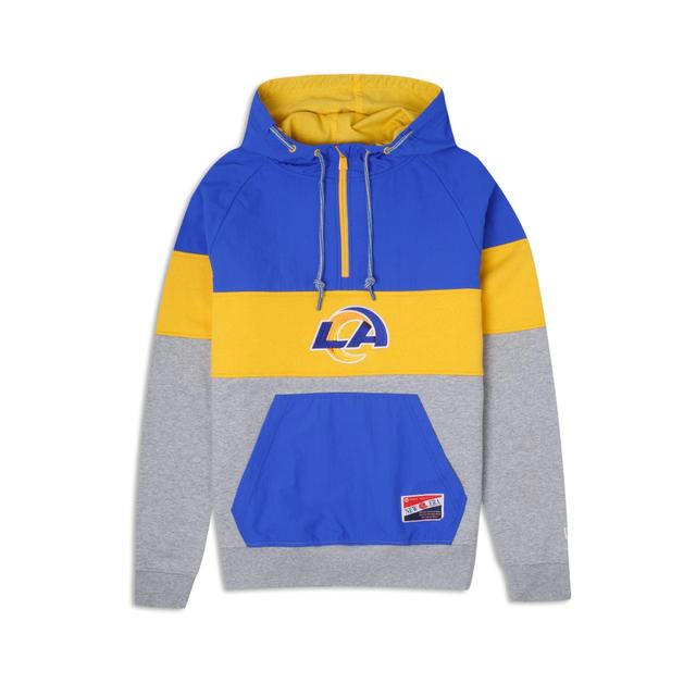 Los Angeles Rams Throwback Quarter Zip Hoodie Male Product Image