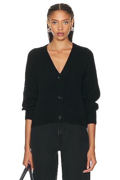 Loulou Studio Zanzibar Cardigan in Black - Black. Size M (also in L, S, XS). Product Image