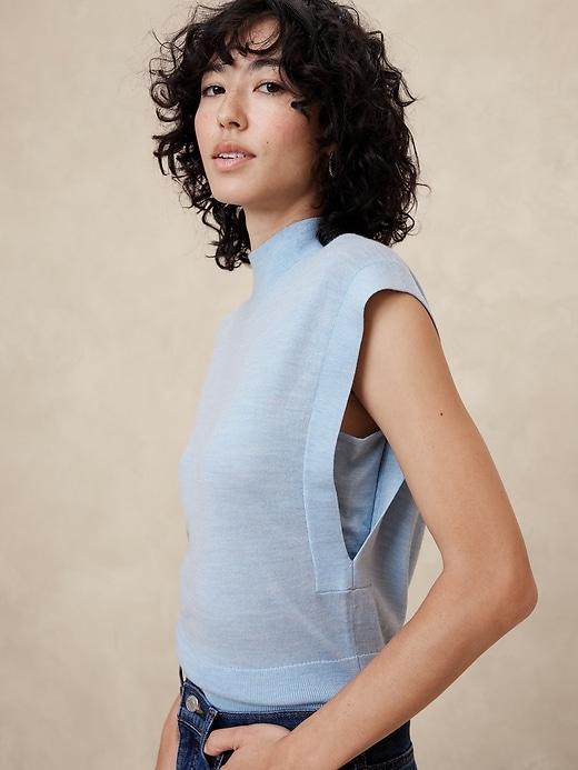 Merino Wool Mock-Neck Sweater Product Image