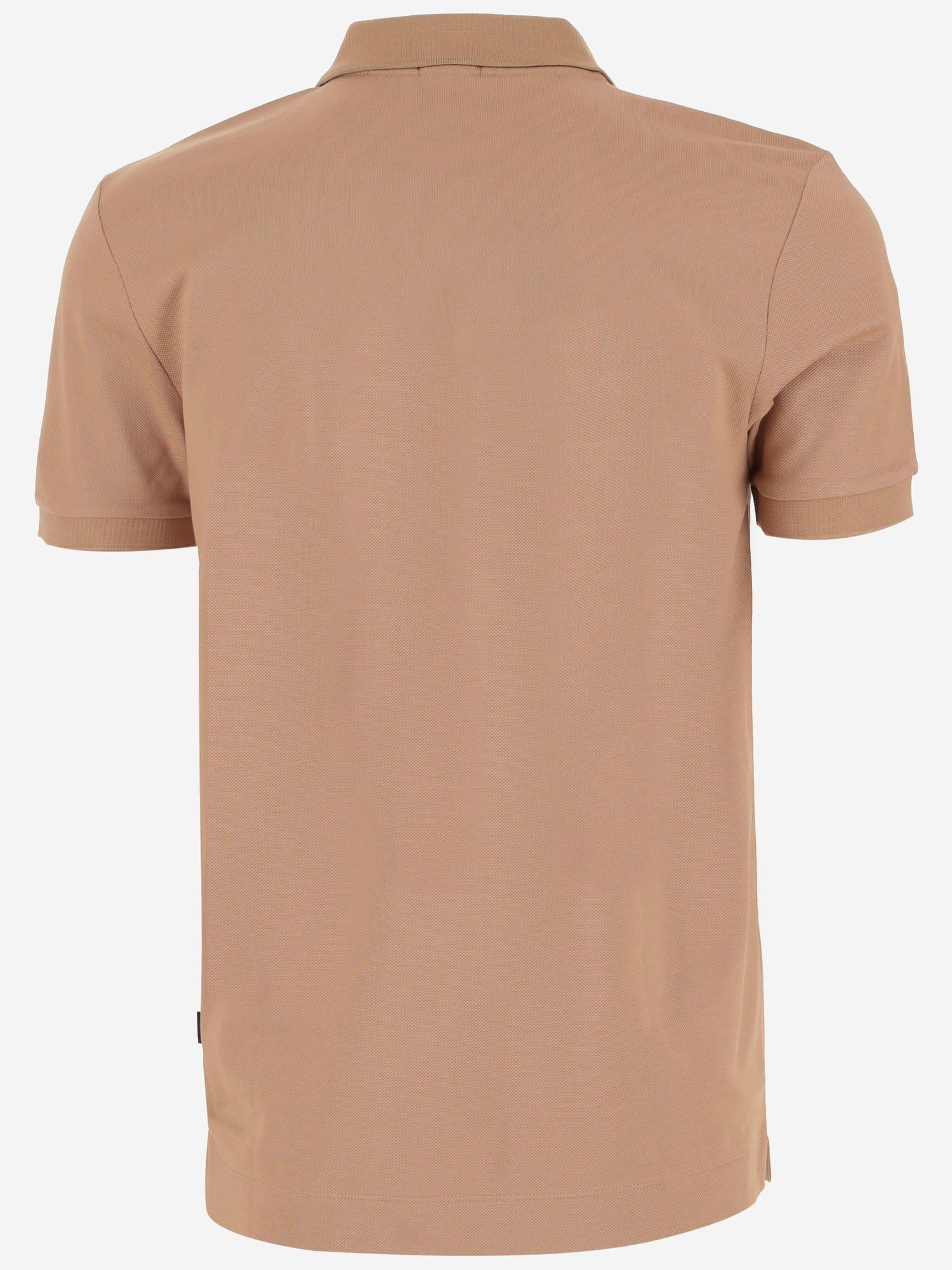 HUGO BOSS Cotton Polo Shirt With Logo In Beige Product Image