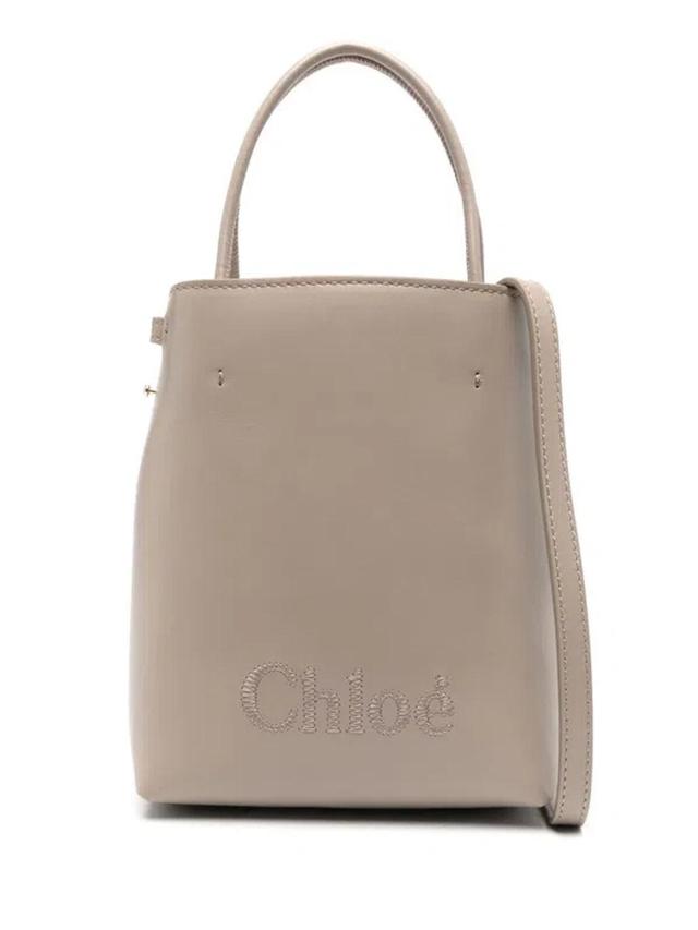 Micro Chloe Sense Tote Bag In Grey Product Image