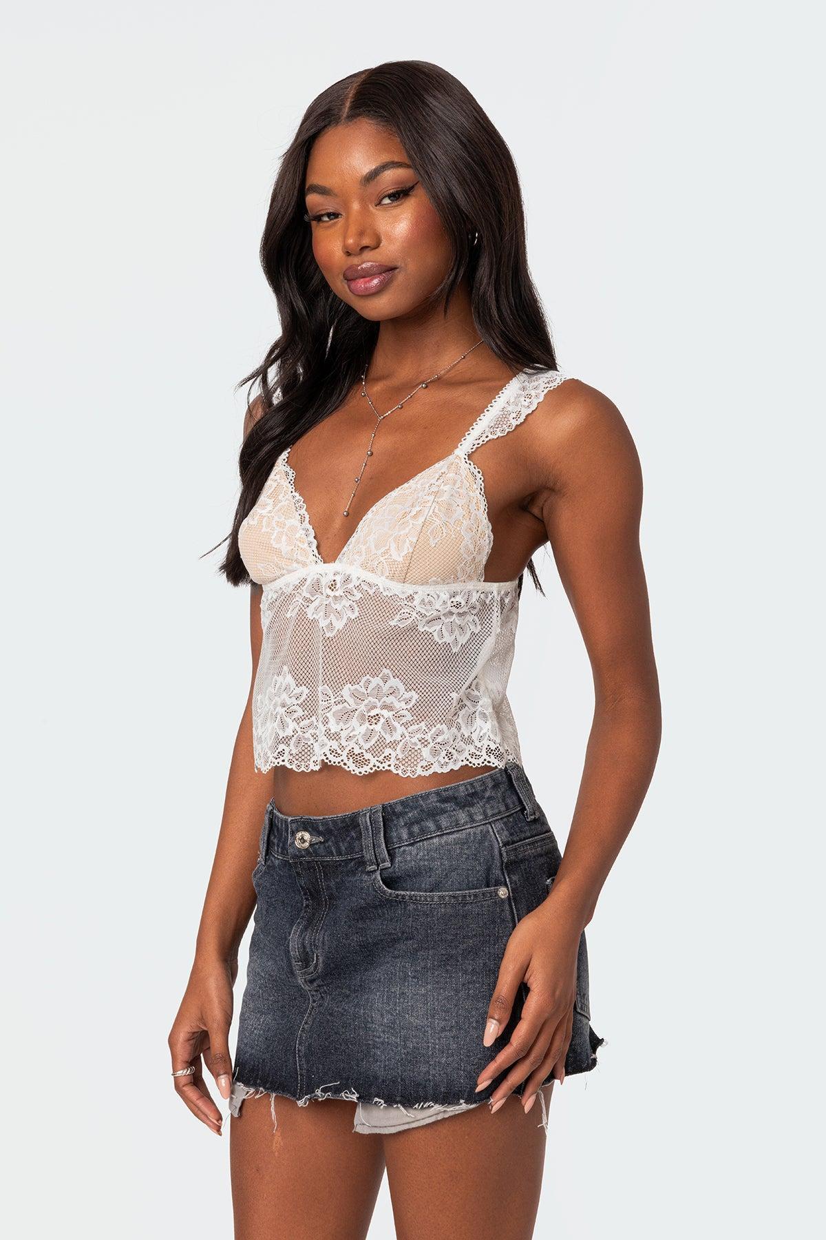 Jasmine Sheer Lace Top Product Image