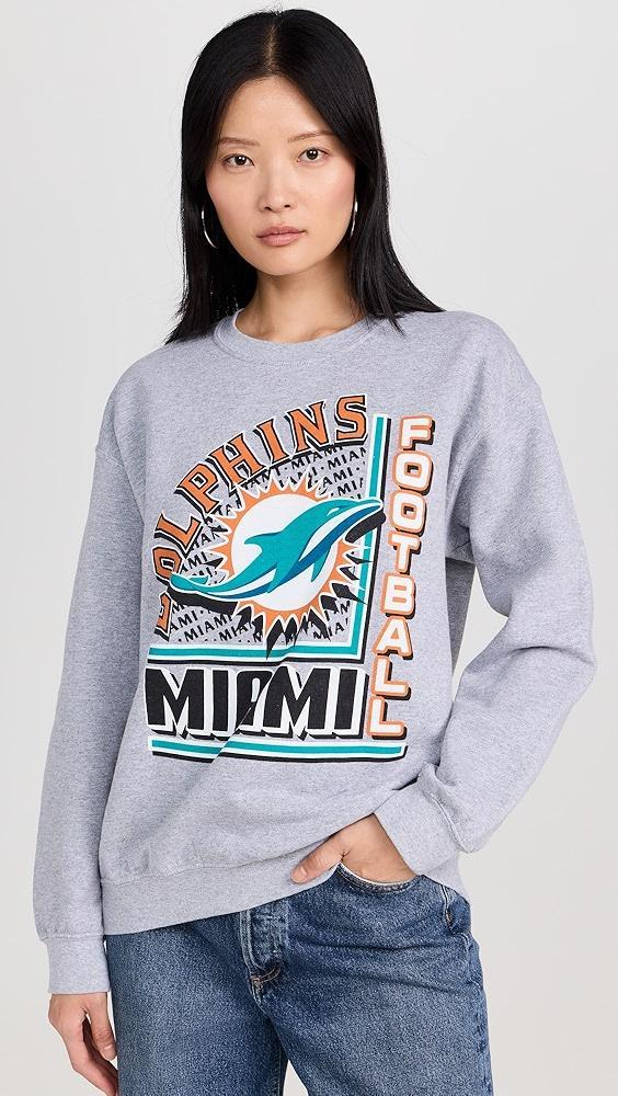 Junk Food Dolphins Backfield Crew Sweatshirt | Shopbop Product Image