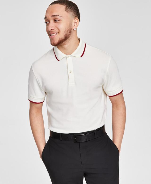 Men's Regular-Fit Tipped Performance Polo Shirt, Created for Macy's  Product Image