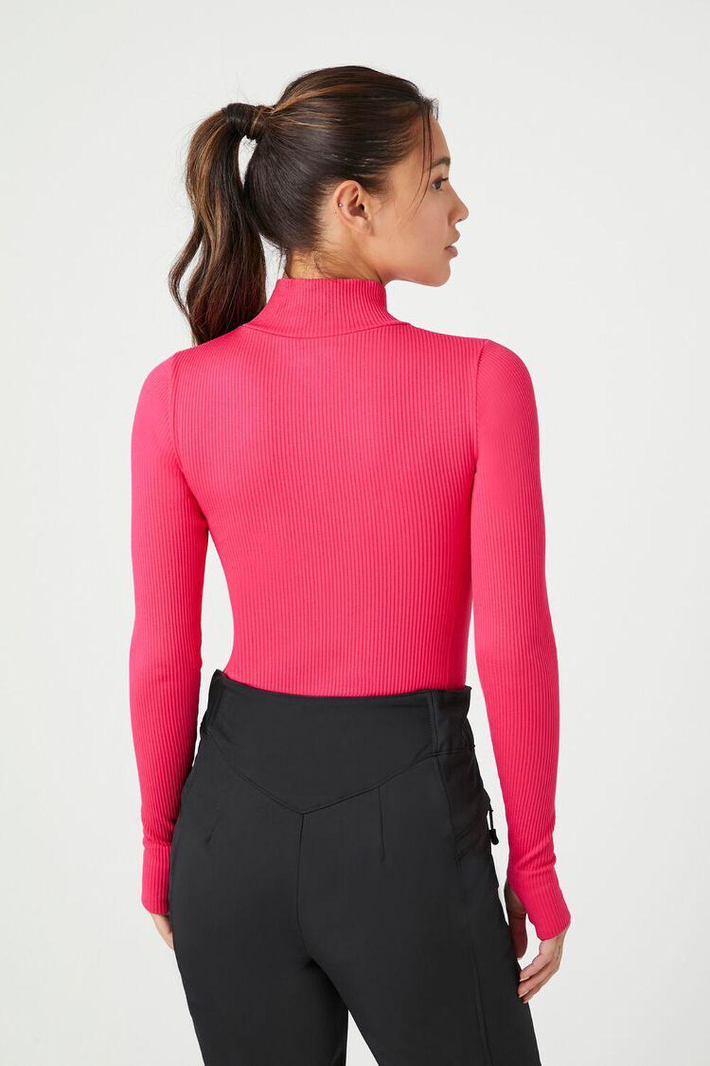 Seamless Half-Zip Bodysuit | Forever 21 Product Image