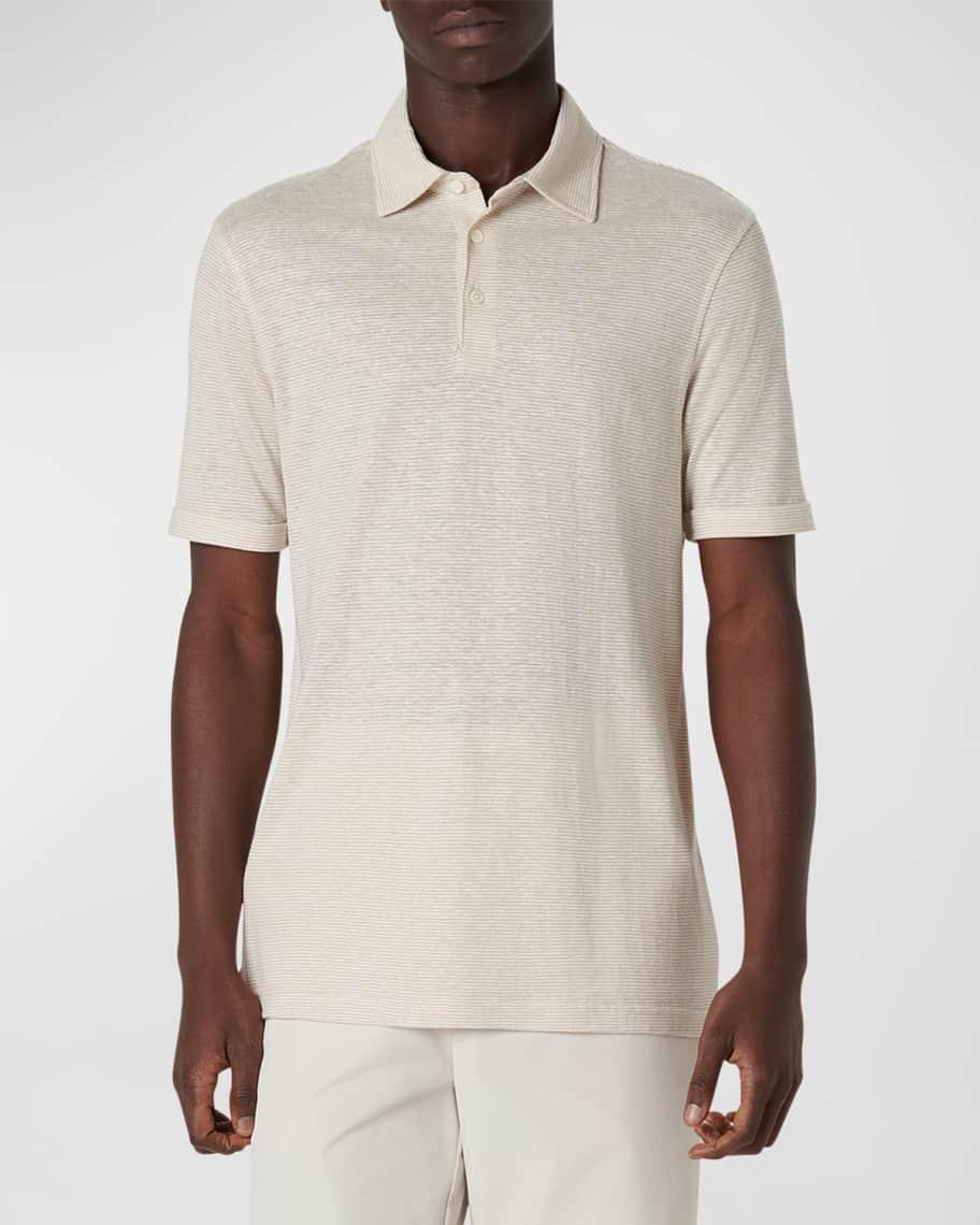 Men's Micro-Stripe Polo Shirt Product Image