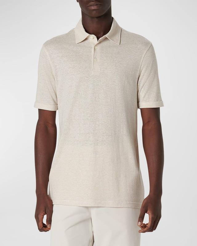 Bugatchi Pinstripe Hemp & Lyocell Polo Product Image