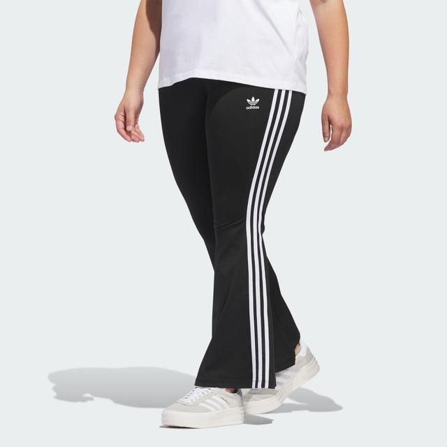 adidas Adicolor Flared Leggings (Plus Size) Black 3X Womens Product Image