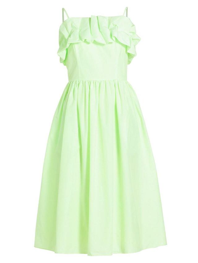 Womens Annemarie Ruffled Fit-&-Flare Midi-Dress Product Image