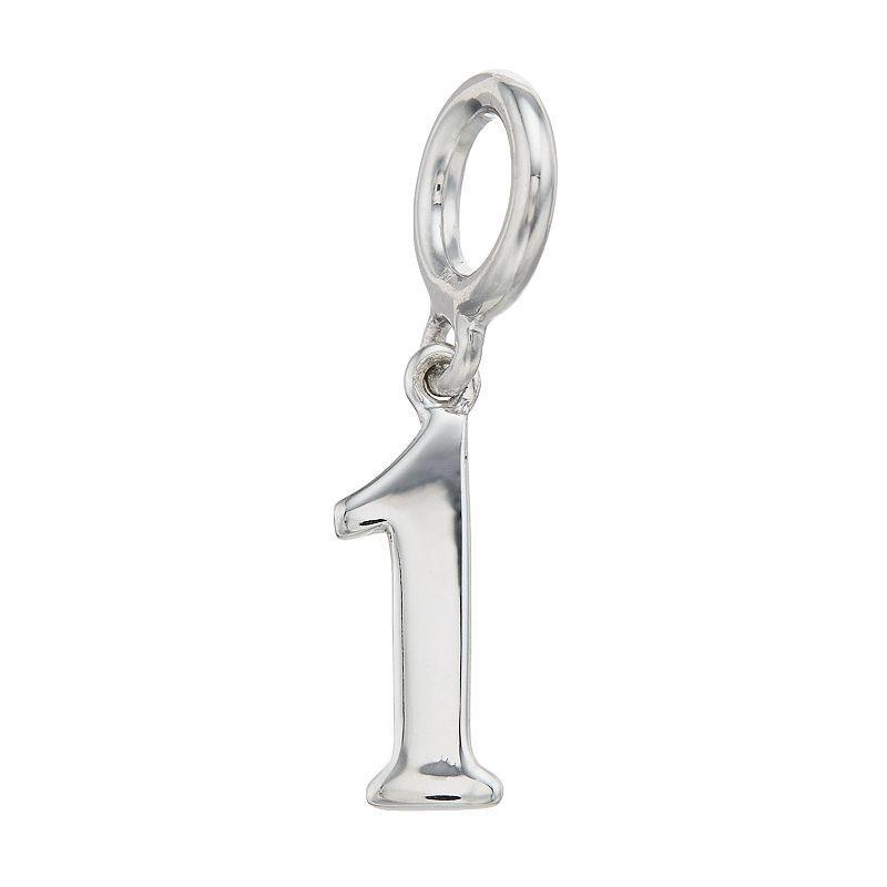 Lavish by TJM Sterling Silver Number Charm, Womens, Sterling 8 Product Image