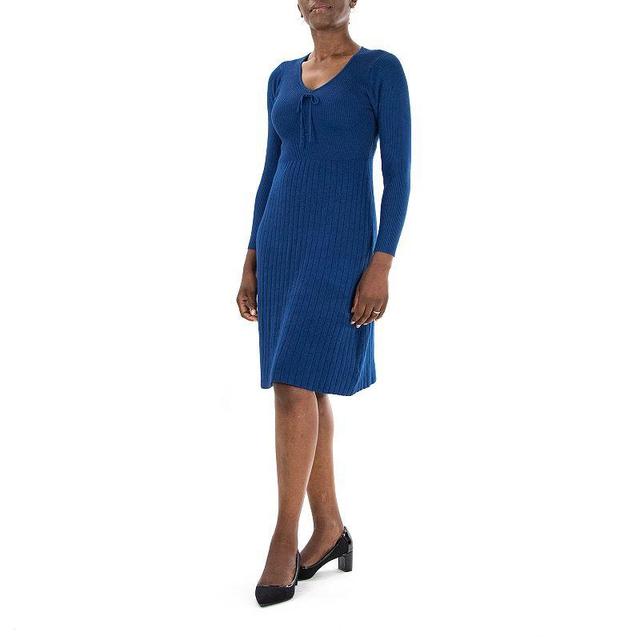 Womens Nina Leonard Ribbed A-Line Sweaterdress Product Image