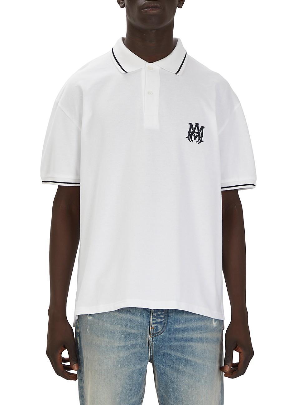 Mens Logo-Embroidered Cotton Polo Shirt Product Image