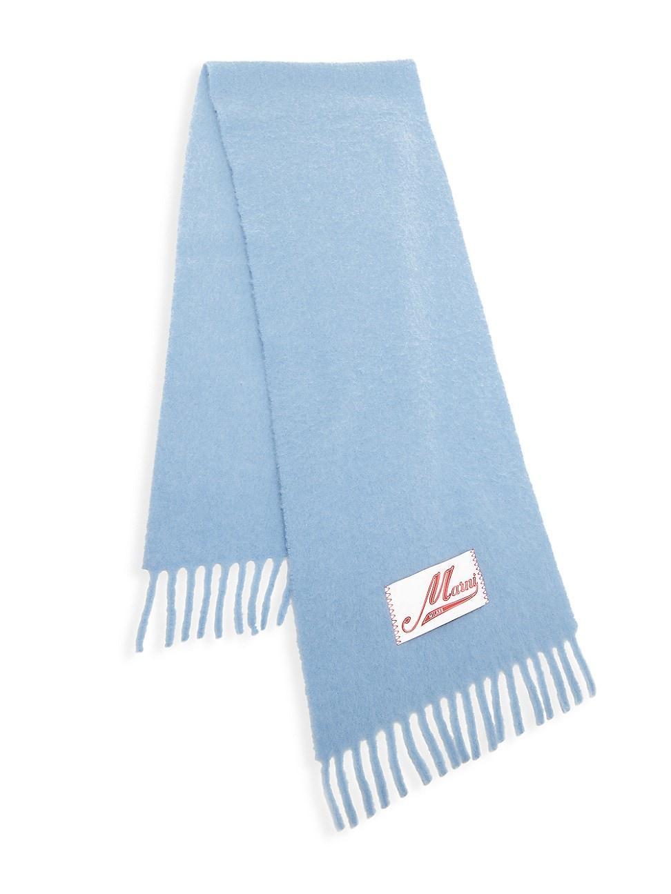 Mens Logo Patch Alpaca-Blend Scarf Product Image