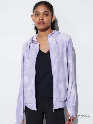 Womens Airism Mesh Uv Protection Full-Zip Hoodie with Quick-Drying Purple XS UNIQLO US Product Image