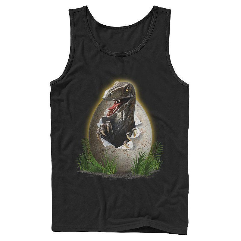 Mens Jurassic Park Raptor Breaking The Egg Graphic Tank Top Product Image