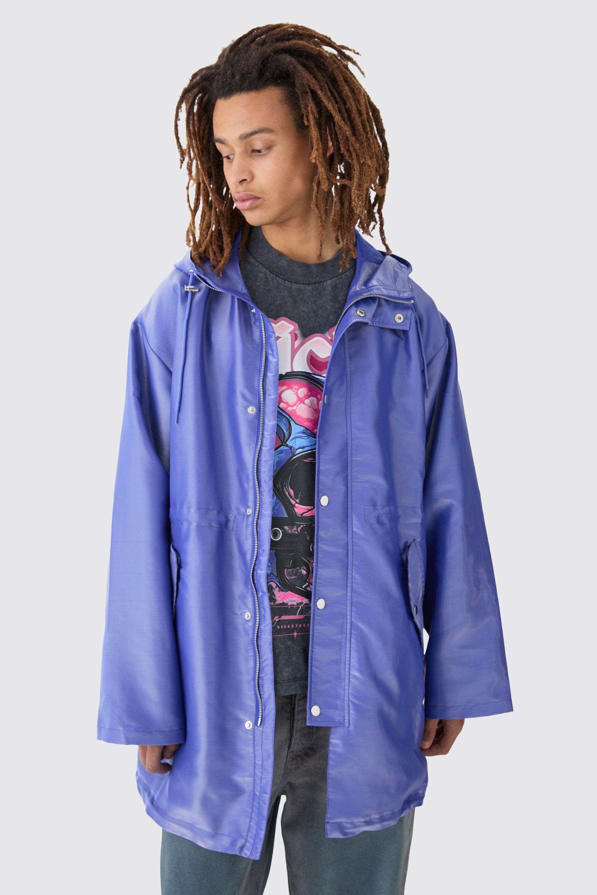 Liquid Metallic Parka | boohooMAN USA Product Image