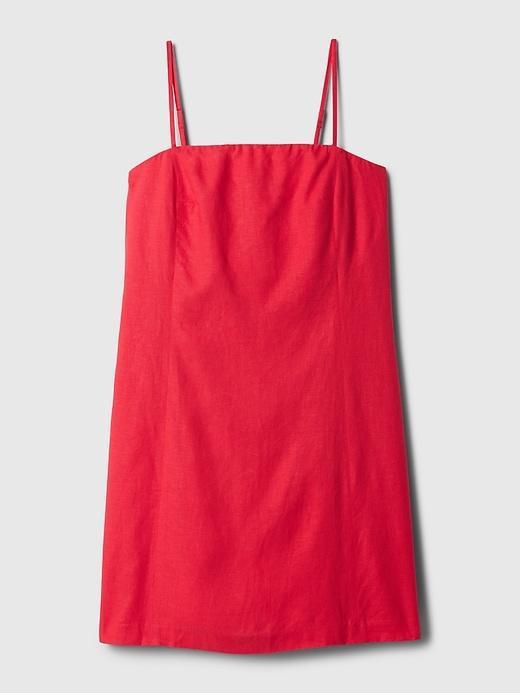 Linen-Blend Mini Dress Product Image