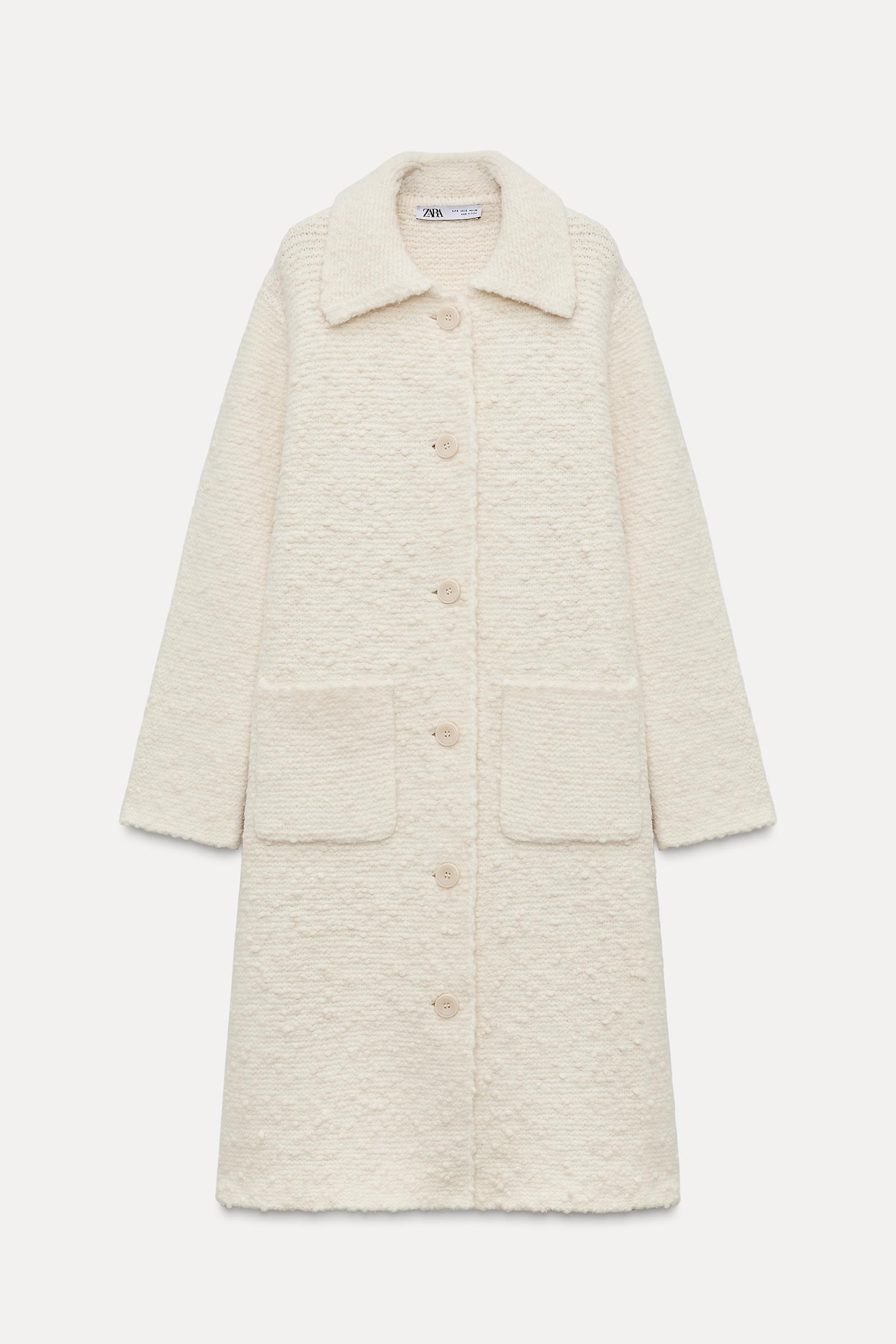 WOOL BLEND KNIT COAT Product Image