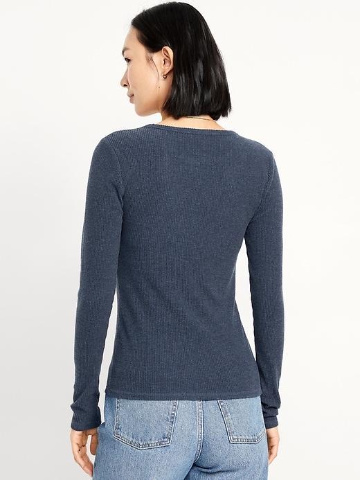 Plush-Knit Long-Sleeve T-Shirt Product Image