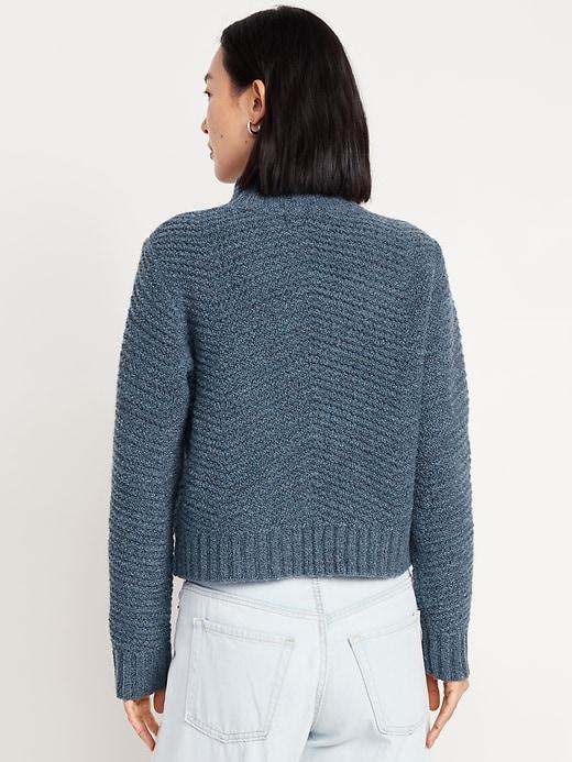 Mock-Neck Crop Sweater Product Image