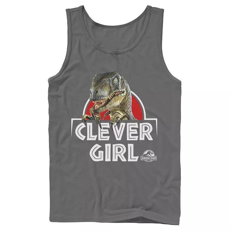 Mens Jurassic Park Velociraptor Real Clever Tank Top Product Image