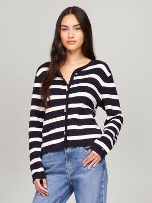 Stripe Button-Up Cardigan Product Image