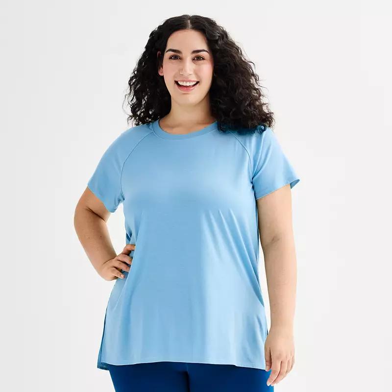 Plus Size Tek Gear Short Sleeve Tunic Tee, Womens Product Image