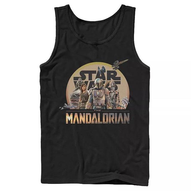 Mens Star Wars The Mandalorian Character Collage Tank Top Product Image