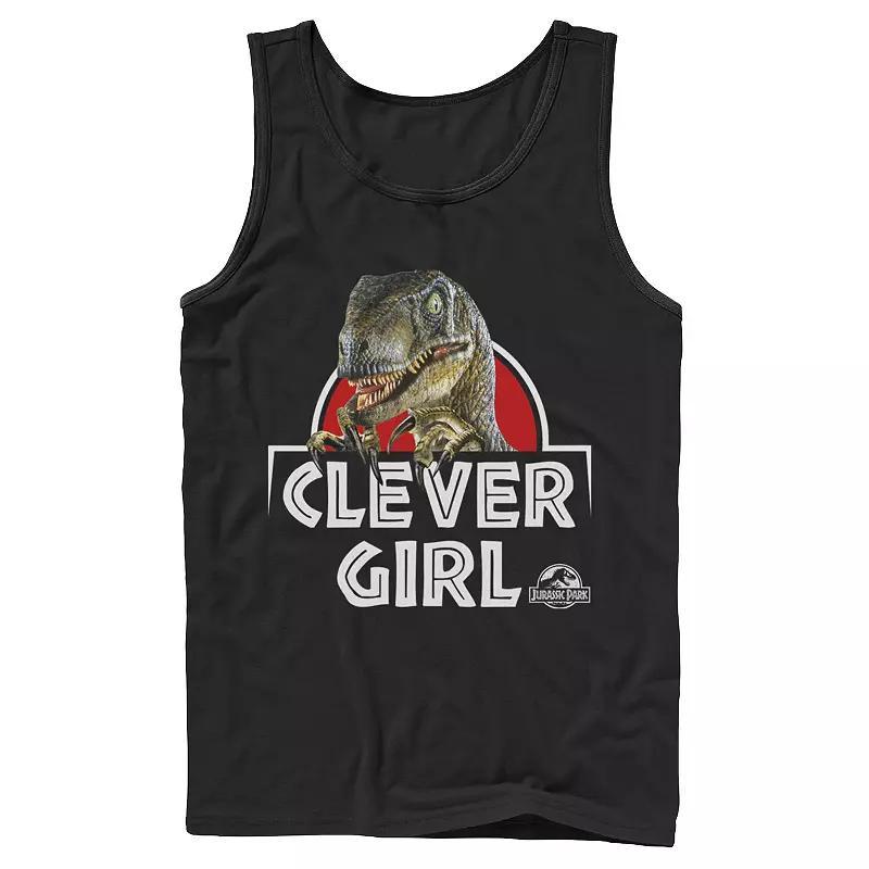 Mens Jurassic Park Velociraptor Real Clever Tank Top Product Image