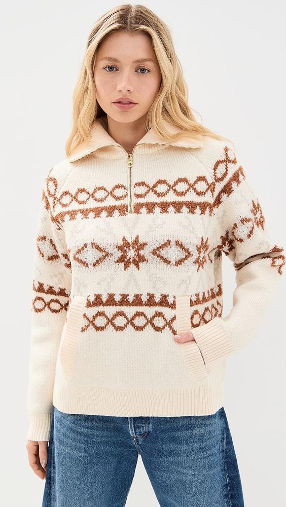 Varley Cai Fair Isle Half Zip | Shopbop Product Image