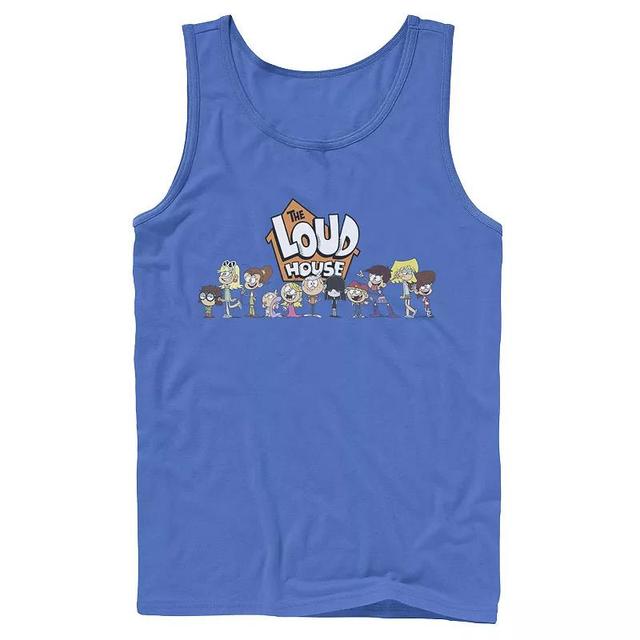 Mens Nickelodeon The Loud House Cast Tank Top Grey Product Image