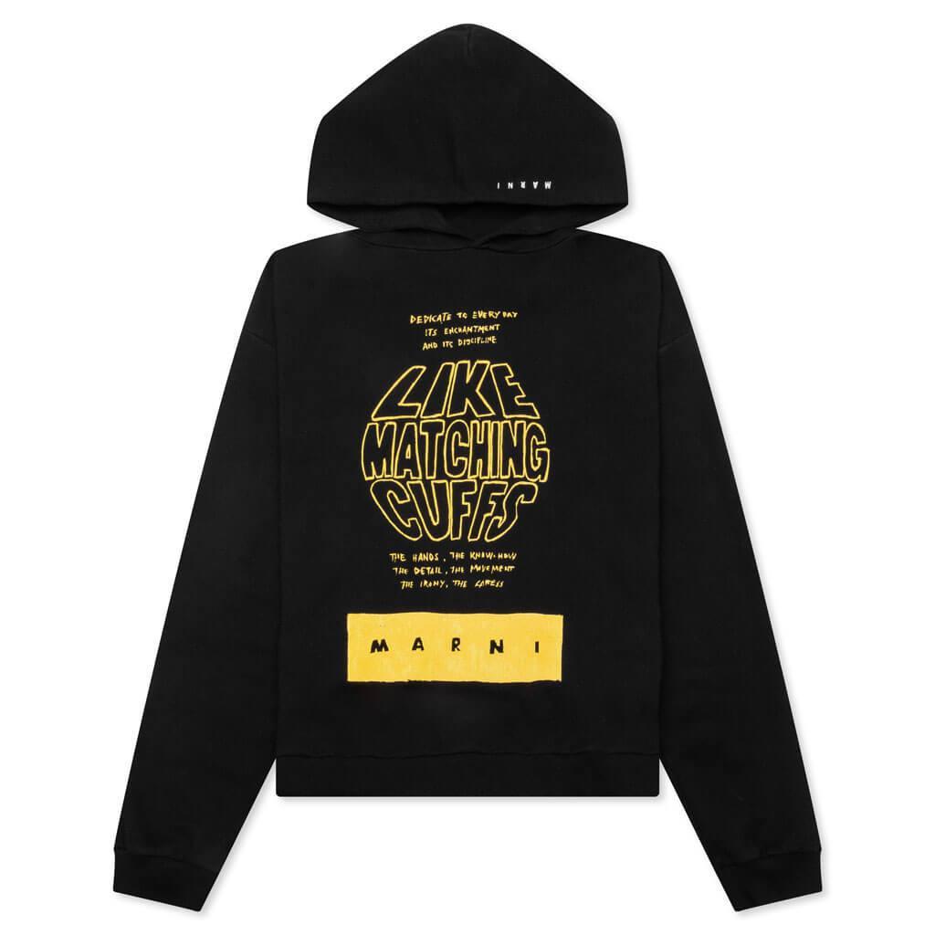 Maxi Slogan Hoodie - Black Male Product Image