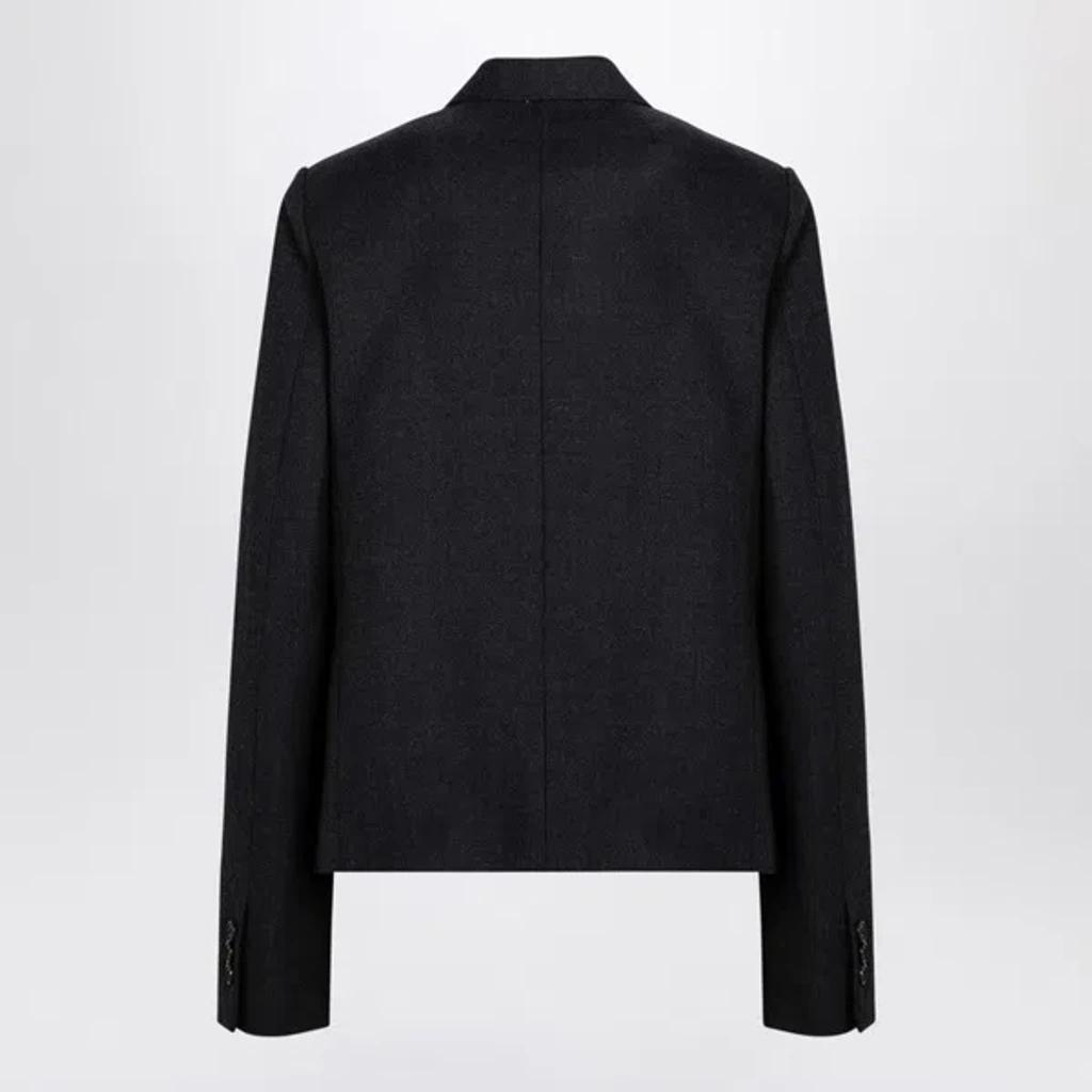 LOEWE Grey Wool Double-breasted Jacket Women In Gray Product Image