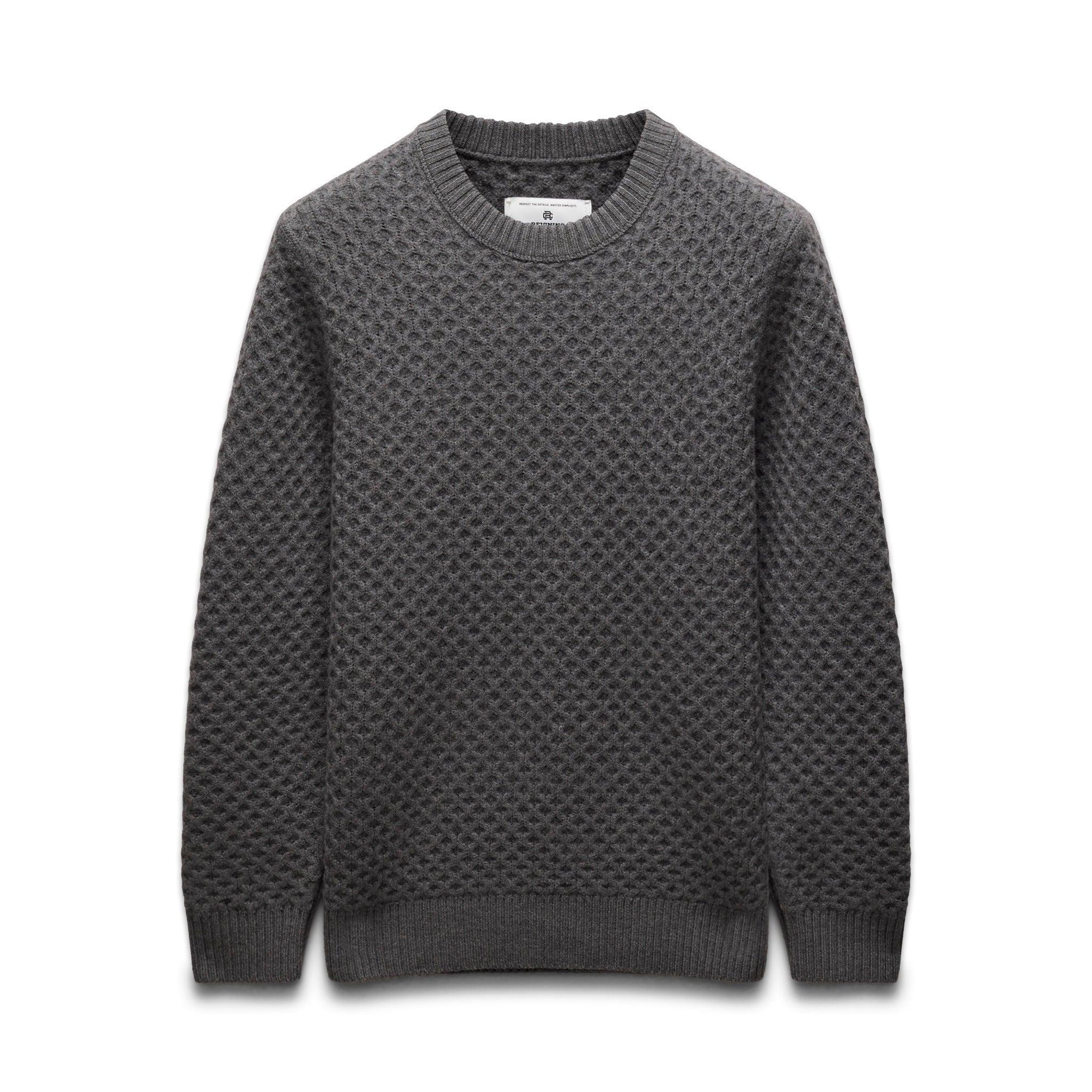 Merino Honeycomb Crewneck Male Product Image