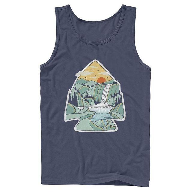 Mens Fifth Sun Arrowhead Nature Fill Tank Top Blue Product Image