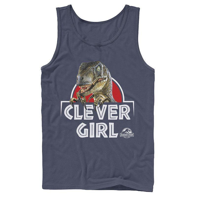 Mens Jurassic Park Velociraptor Real Clever Tank Top Product Image