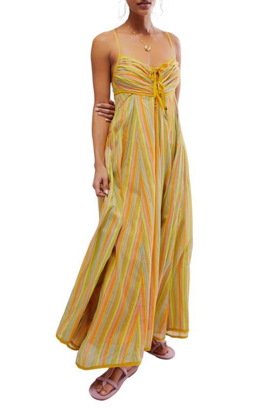 FREE PEOPLE Dream Weaver Cotton Maxi Sundress In Citrus Combo Product Image