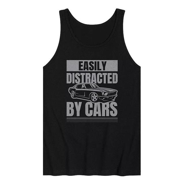 Mens Easily Distracted by Cars Tank Top Product Image