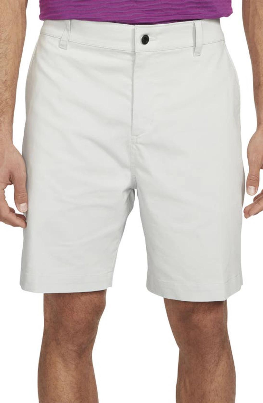 Dri-fit Uv Flat Front Chino Golf Shorts In Grey Product Image