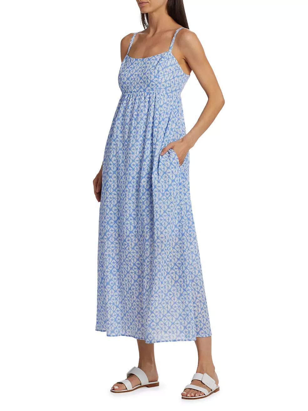 Flavia Printed Cotton Midi-Dress Product Image