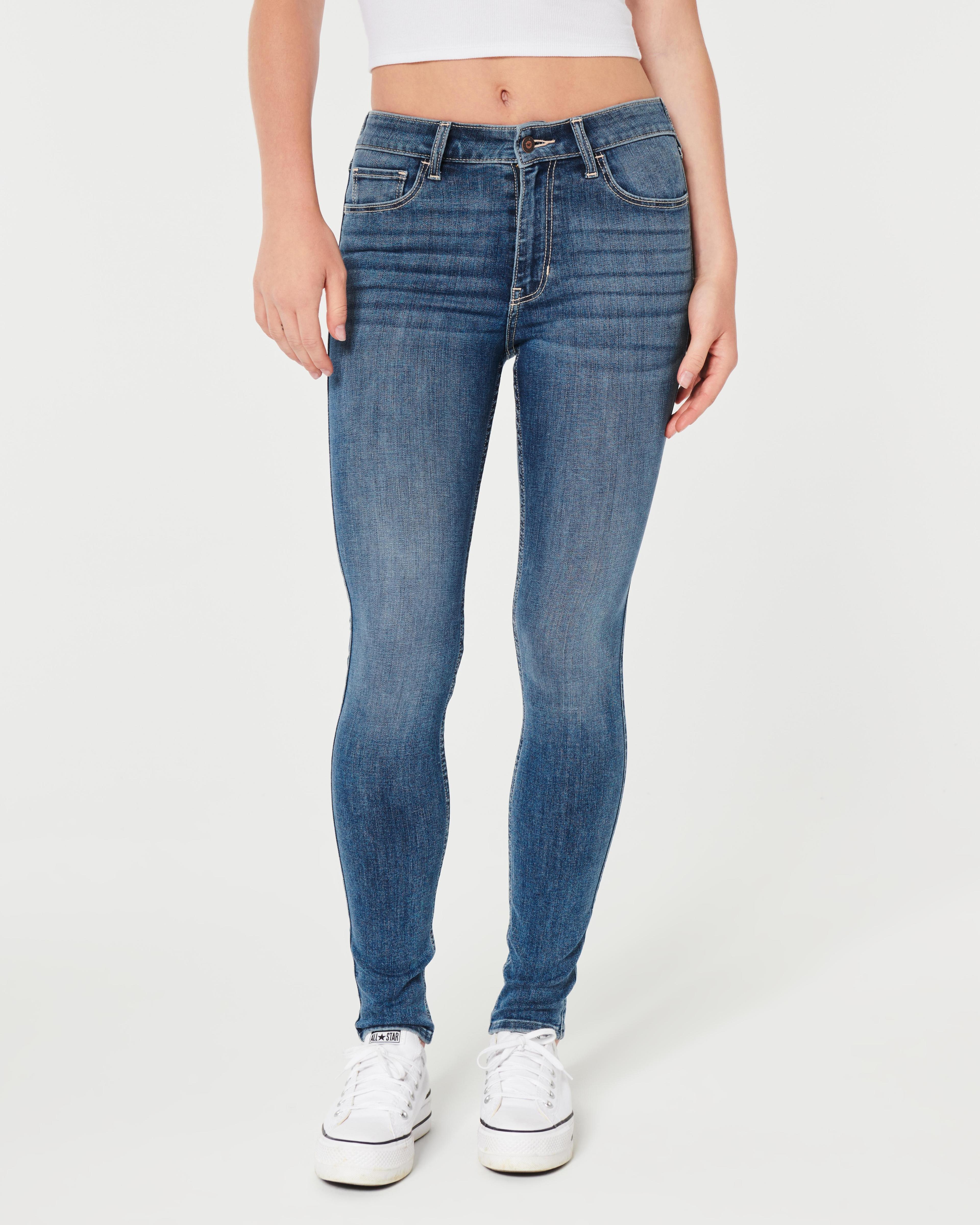 High-Rise Medium Wash Super Skinny Jeans Product Image