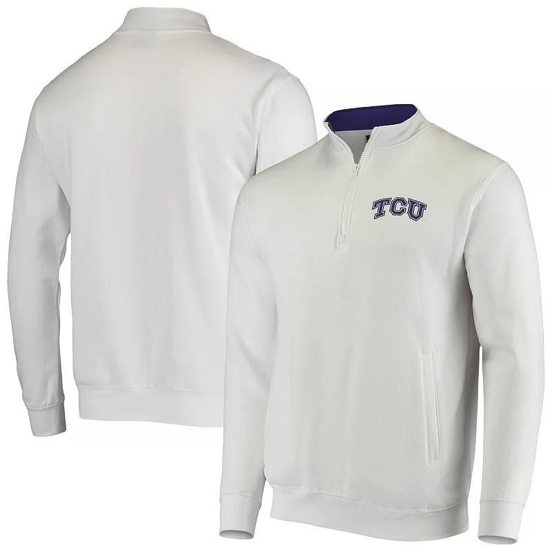 Mens Colosseum White TCU Horned Frogs Tortugas Logo Quarter-Zip Jacket TCU White Product Image