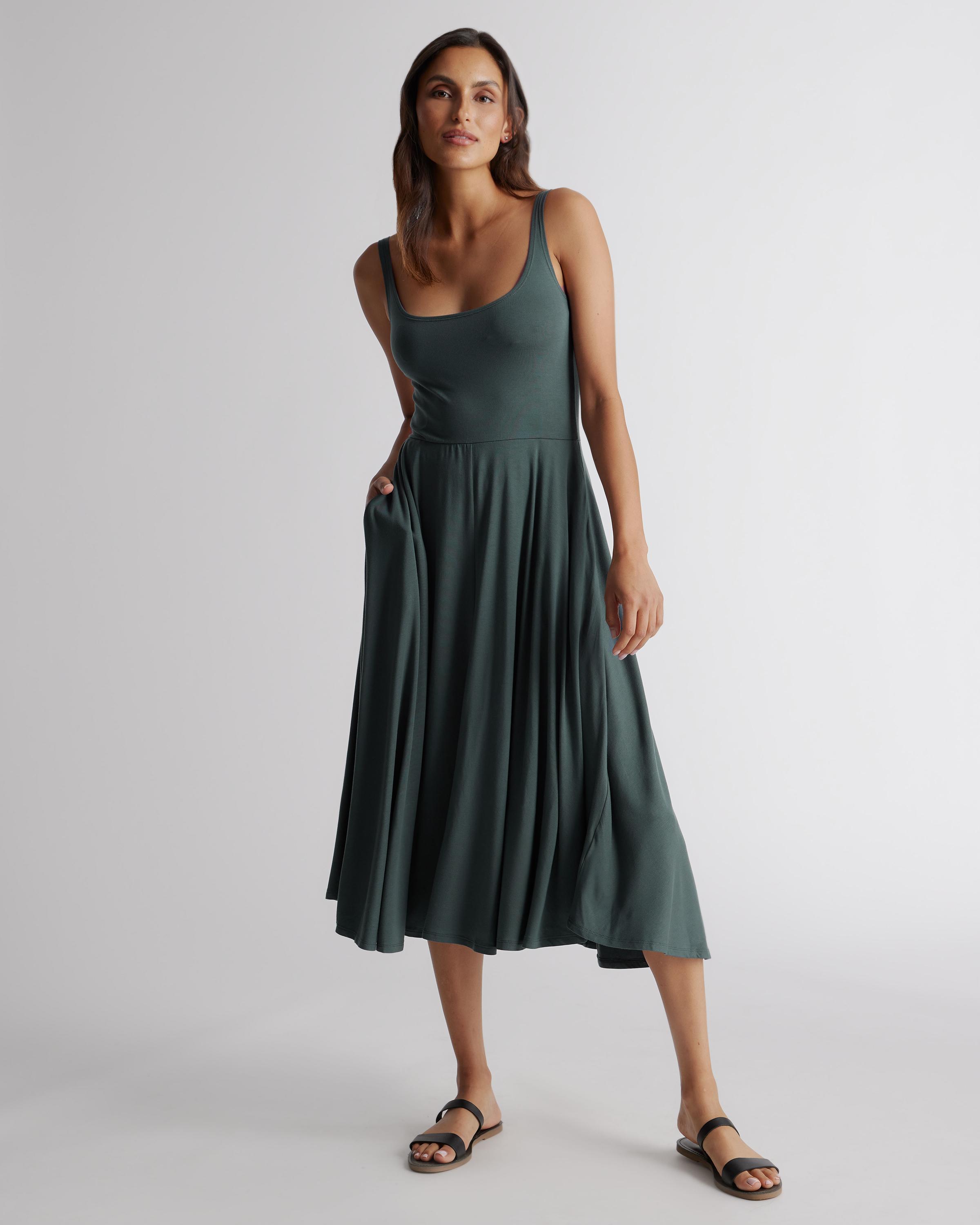 Women's Tencel Jersey Fit & Flare Dress Product Image